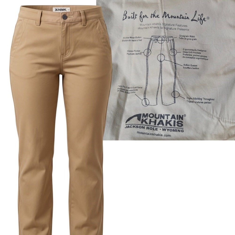 Mountain Khakis Jackson Chino Pants Mens 38x30 Tan Cotton Canvas Rugged Outdoor